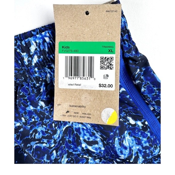 Nike Dri-FIT Multi Older Boys Training Short Game Royal Speckled Woven Sz XL NWT - Picture 4 of 5